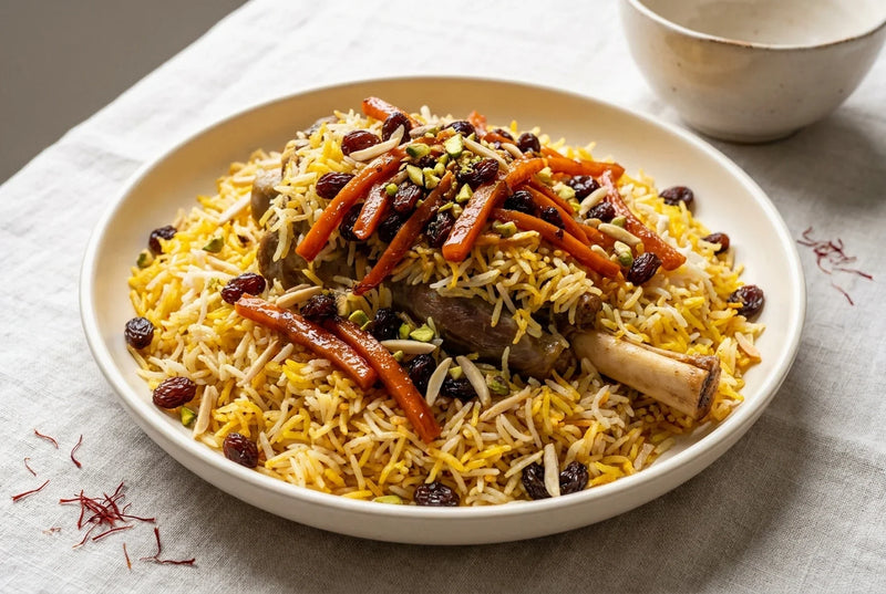 Afghan Kabuli Palaw with Lamb Shank