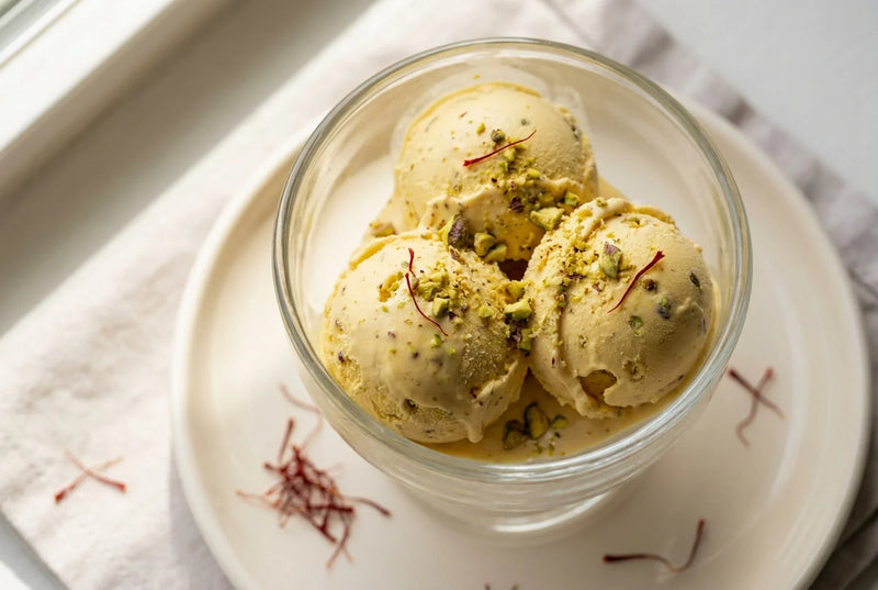 Saffron Pistachio Ice Cream